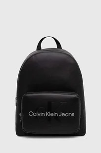 Calvin Klein Jeans plecak damski kolor czarny duży gładki - Plecaki - miniaturka - grafika 1