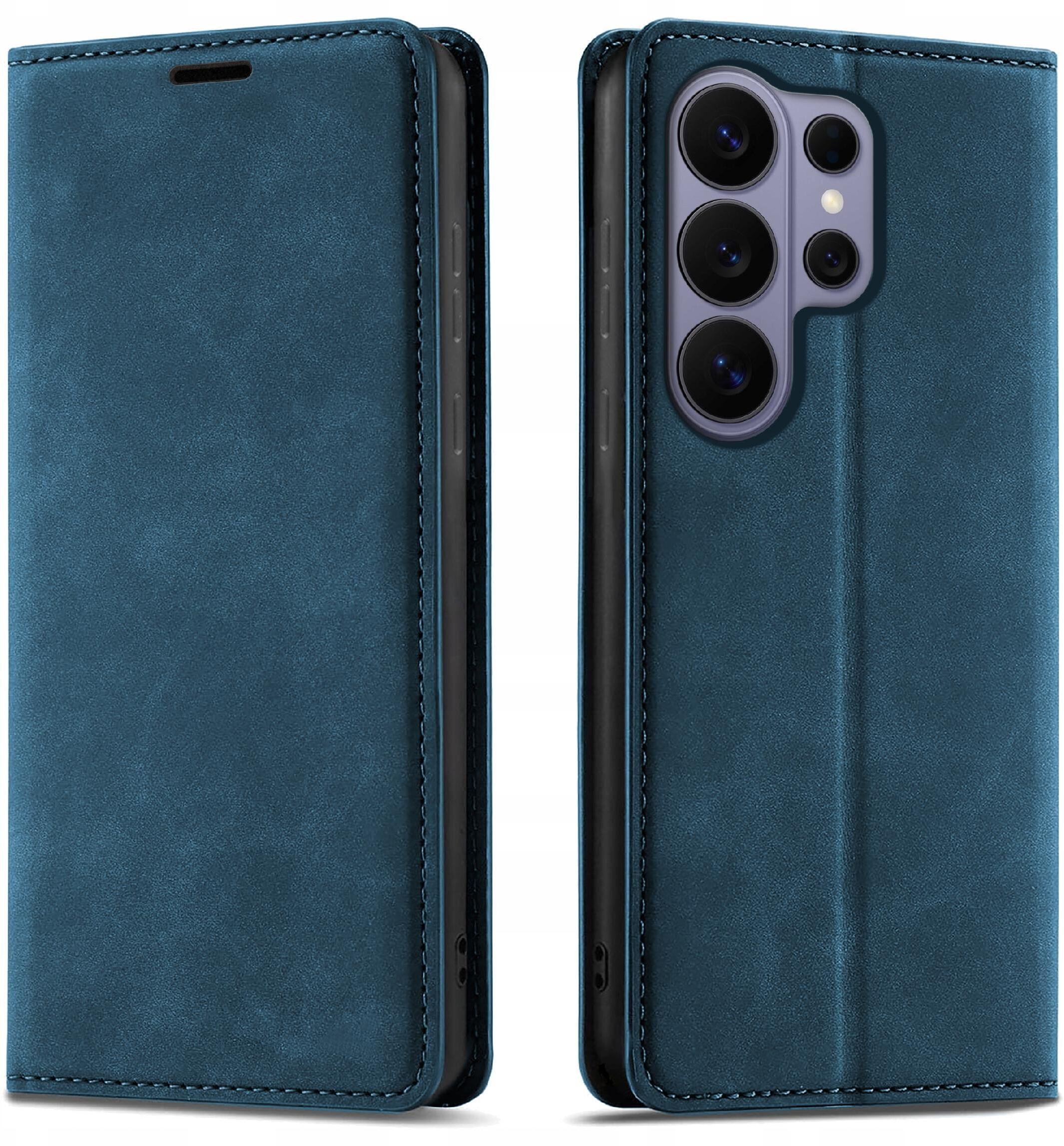 krainaGSM ETUI Z KLAPKĄ do Samsung S26 Ultra Zamykane Magnetyczne Skórzane + Szkło 9H