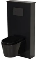Stelaże i zestawy podtynkowe do WC - Zabudowa stelaża wc czarna matowa BELLI GOLD - miniaturka - grafika 1
