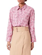 Koszule damskie - United Colors of Benetton Damska koszula 5t17dq02y, różowa wzór kwiatowy 82a, L, Różowy wzór kwiatowy 82a, L - miniaturka - grafika 1