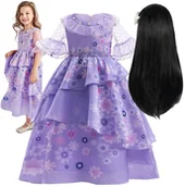Dodatki do strojów karnawałowych - Strój Sukienka Madrigal Encanto Isabel Peruka 158/164 - miniaturka - grafika 1