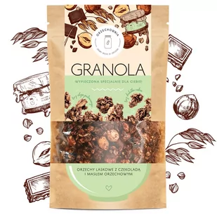 Orzechownia Granola orzechy laskowz czekolad, 320g - Płatki śniadaniowe i musli - miniaturka - grafika 1