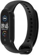 Etui i futerały do telefonów - Opaska silikonowa do Mi Smart Band 5/6 czarna - miniaturka - grafika 1