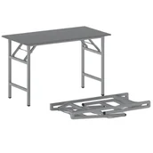 Stoły i stoliki do biura - B2B Partner Stół konferencyjny FAST READY z srebrnoszarym stelażem, 1100 x 500 x 750 mm, antracyt 499248 - miniaturka - grafika 1