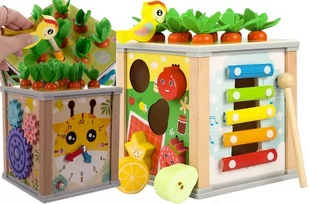 KOSTKA MULTI SENSORYCZNA edukacyjna zabawka dla niemowląt sorter cymbałki - Zabawki sensoryczne - miniaturka - grafika 1