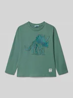 Koszulki dla chłopców - Bluzka z długim rękawem i detalem z logo - miniaturka - grafika 1