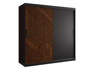 Nowoczesna szafa Montik I 180 z szufladami, Czarny Mat / Orzech Ciemny - Szafy Nowoczesna szafa Montik I 180 z szufladami, Czarny Mat / Orzech Ciemny - Szafy - miniaturka - grafika 1