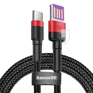 Baseus Baseus Kabel Baseus Cafule CATKLF-P91 (USB - USB typu C ; 1m; kolor czarny) 2_246630 - Kable komputerowe i do monitorów - miniaturka - grafika 1