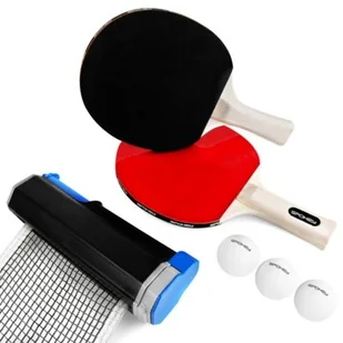 Spokey ROLL JOY 928663 Zestaw ping pong 2 rakietki + rollnet + 2 piłeczki 928663-0 - Tenis stołowy - miniaturka - grafika 1