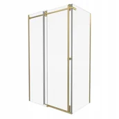 Kabiny prysznicowe - Kabina prysznicowa Durasan Titanium Slide prostokątna złoto szczotkowane przesuwna 100x80 - miniaturka - grafika 1