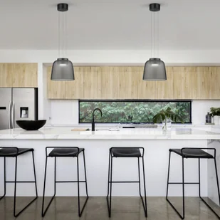 Helestra Oda żyrandol czarny szklany klosz - Lampy sufitowe - miniaturka - grafika 5