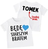 Koszulki dla dziewczynek - Koszulka BĘDE STARSZYM BRATEM Z IMIENIEM - miniaturka - grafika 1