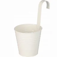 Donice - Cynkowa osłonka na doniczkę z hakiem, 13 x 13,5 cm - miniaturka - grafika 1