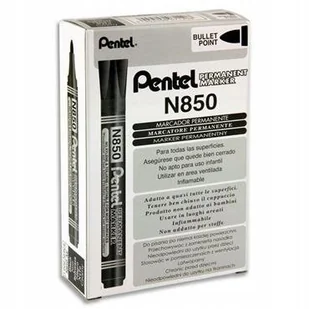 Pentel Marker permanentny 1.1mm czarny okrągły N850 PN5764 - Markery do tablic - miniaturka - grafika 1