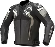 Odzież motocyklowa - Alpinestars Atem V4 skórzana kurtka czarna/szara/biała - miniaturka - grafika 1