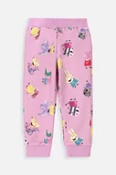 Spodnie i spodenki dla dziewczynek - Coccodrillo spodnie dresowe niemowlęce kolor różowy wzorzyste - miniaturka - grafika 1