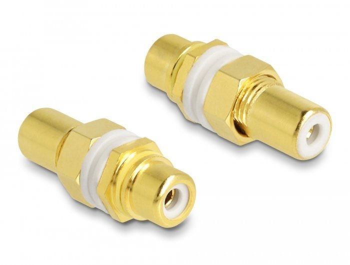 DELOCK Audio Adapter Cinch Bu. > Bu. do montażu kolor biały