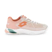 Buty sportowe damskie - Damskie buty tenisowe Lotto Mirage 100 II SPD W White/Melon Orange EUR 40,5 - miniaturka - grafika 1