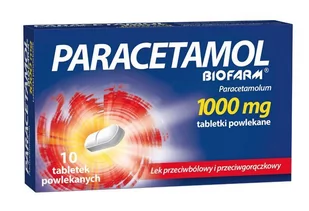 Biofarm Paracetamol 1000 mg x 10 tabl powlekanych - Przeziębienie i grypa - miniaturka - grafika 1