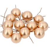Ozdoby bożonarodzeniowe - Owoce Pik Kulki Duże Złote 12szt - miniaturka - grafika 1
