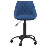 Fotele i krzesła biurowe - vidaXL Krzesło biurowe Krzesło biurowe niebieskie obite aksamitem - miniaturka - grafika 1