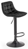 Taborety i hokery - Czarne tapicerowane krzesło barowe A6-T44 - miniaturka - grafika 1
