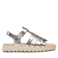 Buty dla dziewczynek - Sandały Geox J Sandal Soleima Gir J35GSB 000CF C1007 S Srebrny - miniaturka - grafika 1