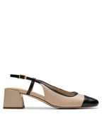 Sandały damskie - Clarks Sandały Nyta45 Sling 26181321 Beżowy - miniaturka - grafika 1