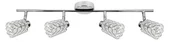 Lampy sufitowe - Candellux YORK listwa 4X40W G9 Chrom KRYSZTAŁKI PRZEŹROCZYSTE 94-00118 - miniaturka - grafika 1