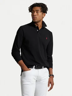 Polo Ralph Lauren Polo 710680790045 Czarny Custom Slim Fit - Koszulki męskie - miniaturka - grafika 1