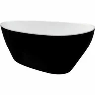 Wanny - Besco GOYA XS BLACK&WHITE wanna wolnostojąca / klik-klak chrom czyszczony od góry #WMD-140-GWC #WMD-140-GWC - miniaturka - grafika 1