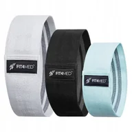 Gumy, taśmy, ekspandery - Gumy oporowe Zestaw 3 Taśm do Ćwiczeń Materiałowe - miniaturka - grafika 1