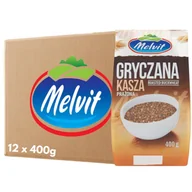 Kasza - MELVIT Kasza gryczana prażona 400 g x 12 sztuk - miniaturka - grafika 1
