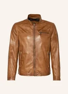 Moda i Uroda OUTLET - Milestone Kurtka Skórzana Ms-Marco braun - miniaturka - grafika 1