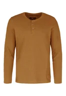 Koszulki męskie - Beżowy longsleeve L-AZUX - miniaturka - grafika 1