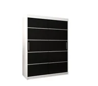 Szafy - Szafa przesuwna Garderoba VERONA 1 150 gł. 62 biały/czarny - miniaturka - grafika 1