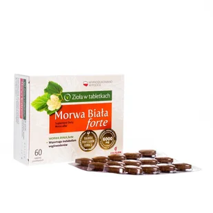 Colfarm Morwa biała forte 60 szt. - Leki dla diabetyków - miniaturka - grafika 2