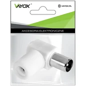 Złącza, przejściówki, adaptery - Wtyk antenowy kątowy HQ - miniaturka - grafika 1