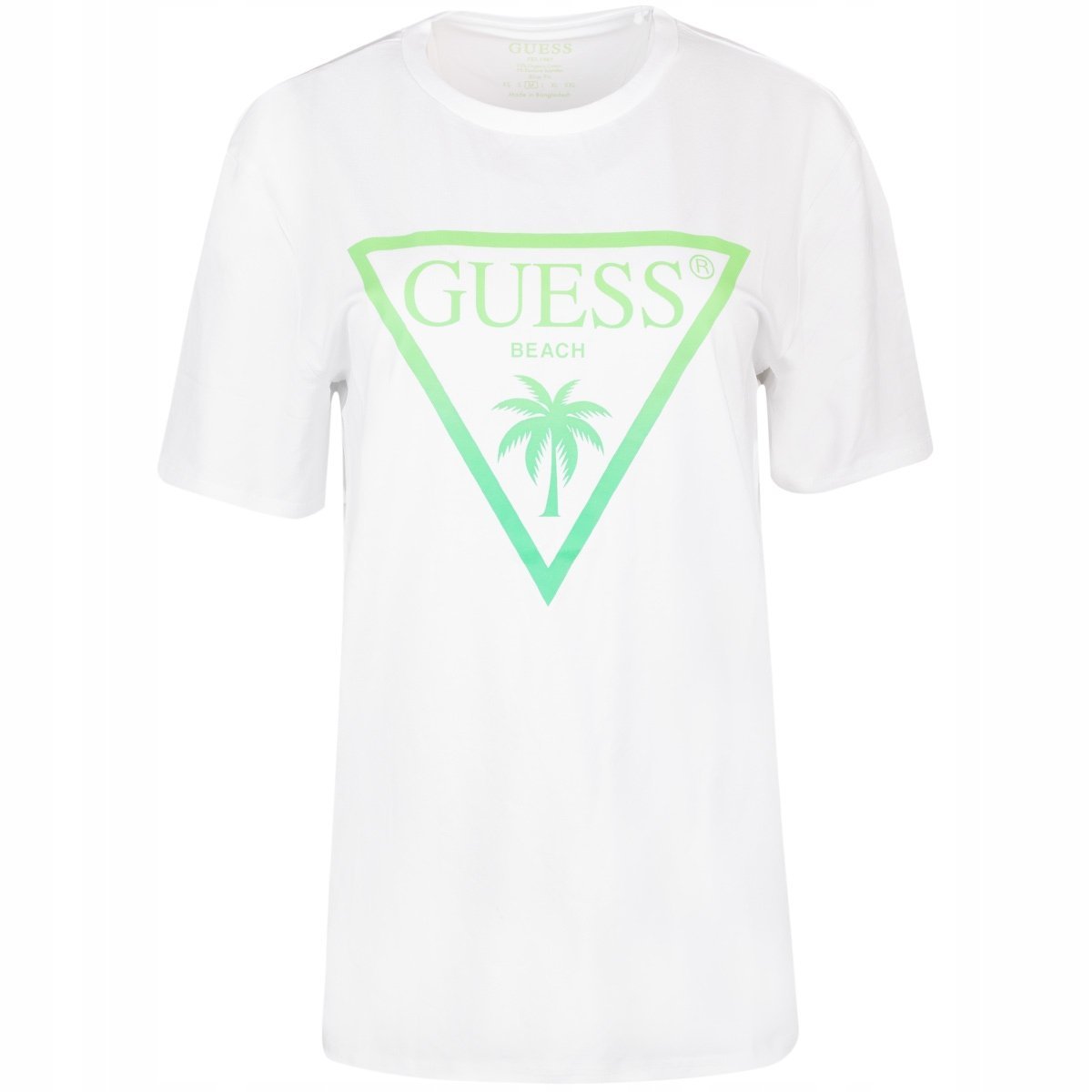 Guess Koszulka Męska T-Shirt Ss Cn Triangle Palm Biała R.Xl