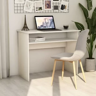 vidaXL vidaXL Biurko, białe, 90x50x74 cm, płyta wiórowa - Biurka - miniaturka - grafika 1