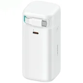Powerbanki - USAMS Powerbank ze zwijanym kablem USB-C 18000 mAh PD45W Fast Charge XMF Series biały/white 20KCD21602 (US-CD216) - miniaturka - grafika 1