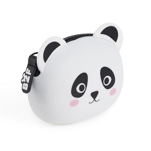 Back2Fun MONDERO Silikonowe szczeniaczki Panda B2F, Akcesoria podróżne - Portfel unisex dla dzieci, 90 x 70 x 35 mm, biała, 90 x 70 x 35 mm