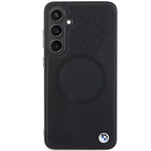 BMW BMHMS24S23RTPK S24 S921 czarny/black hardcase Signature Leather Half Textured & Circle MagSafe - Etui i futerały do telefonów - miniaturka - grafika 3