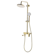 Zestawy prysznicowe - Kolumna prysznicowa z deszczownicą złota GURARA - miniaturka - grafika 1