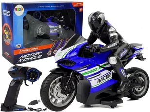Import LEANToys Motor Sportowy Ścigacz Zdalnie Sterowany 2.4G Zasięg 35 m Niebieski LT-9072-0 - Zabawki zdalnie sterowane - miniaturka - grafika 1