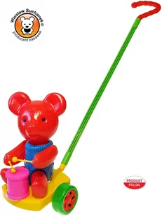 Miś z bębenkiem - pchacz - Zabawki zręcznościowe - miniaturka - grafika 1