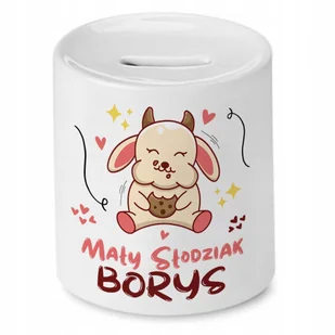 Skarbonka 330 ml Dla Borysa Syna Dziecka Prezent z Nadrukiem ze Zdjęciem + Opakowanie na prezent (wzór 03) - Skarbonki - miniaturka - grafika 1