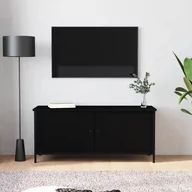Szafki RTV - vidaXL Szafka pod TV, czarna, 102x35x45 cm, materiał drewnopochodny - miniaturka - grafika 1
