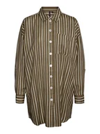 Koszule damskie - Vero Moda Koszula "Ilisa" w kolorze oliwkowo-białym - miniaturka - grafika 1