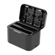 Akcesoria do kamer sportowych - Puluz Etui ładujące na baterie i karty pamięci do Insta360 X4 (czarne) - miniaturka - grafika 1